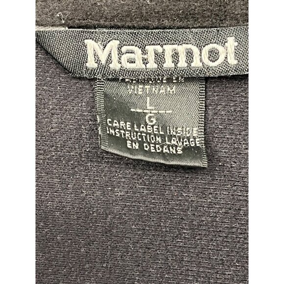 Marmot‎ Mens Windstopper Black Full-Zip Fleece Jacket Large Pockets Velcro Cuffs - Picture 10 of 15